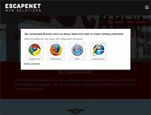 Tablet Screenshot of escapenet.ch
